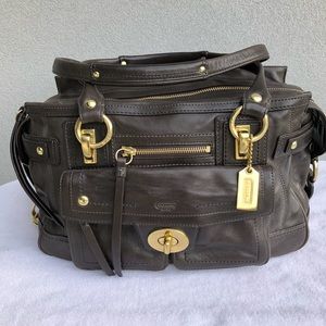 Coach Collection dark brown leather handbag